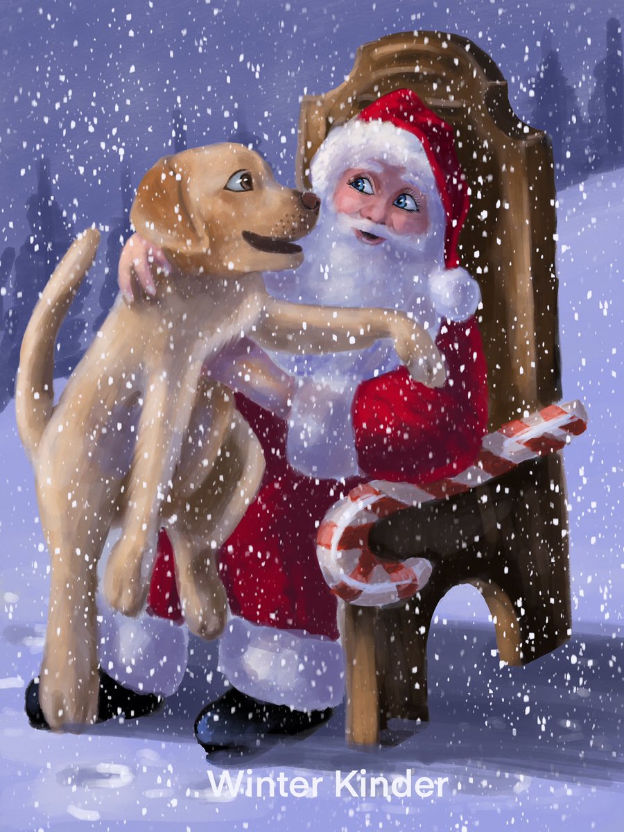 LarryWhitler's tweet photo. Winter Kinder - Even dogs have Christmas wishes #Illustrator #illustrations #illustrationartists #penguinrandomhouse #winterkinder #christmasdogs https://t.co/mAgrX9duyS