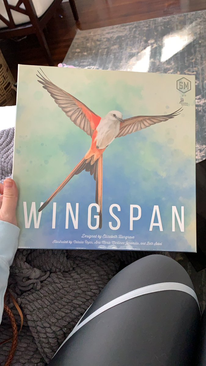 My newest obsession: the board game Wingspan. <a href="/stonemaiergames/">Stonemaier Games</a>, this game is so chill and so fun! Highly recommended to bird watchers or game fans alike.