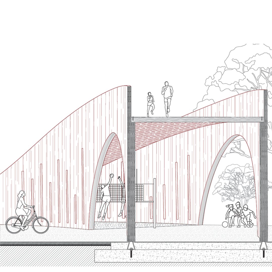 haya_arafa's tweet photo. R H Y T H M • The temporary sports #pavilion located In #Milan is carefully designed to function as a sports pavilion and at the same time integrate with the landscape integrating the community that needed a place to train as well as make it a place to chill, have fun, interact. https://t.co/OjHhnnVVXH