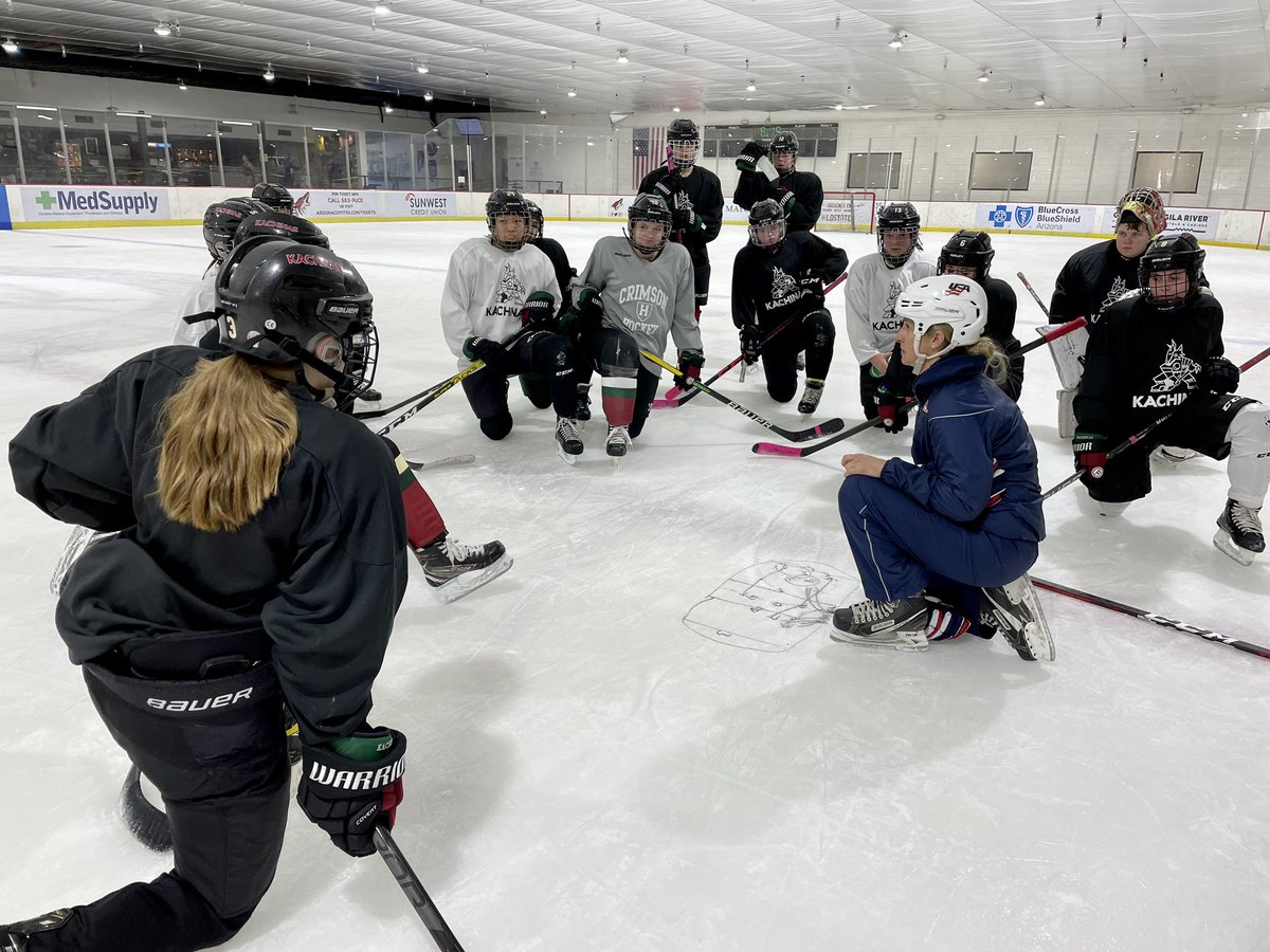 It’s IIHF Girls Hockey Weekend and @usahockey’s Kristen Wright is joining us for it! Kristen is the ADM Manager for Female Hockey and she’ll be attending our practices throughout the weekend. #WGIHW | #GrowTheGameAZ