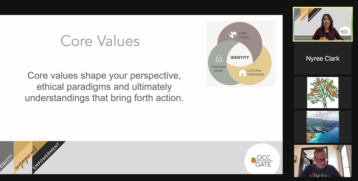 Last session of the day with Renee Rose at the @OCCGATE conference. 🎯 Connect Ss core values to the content you are teaching. #GiftedEducation @Nery_GP #CulturallyResponsiveTeaching
