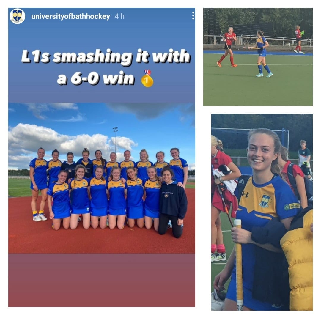 CardiffMLP99's tweet photo. Really enjoyed supporting Katie &amp;  University of Bath L1's in this week's Bucs league match. Great team performance &amp; win.  Well done everyone. 👏 👏👏 @aratac_hockey
#Teamaratac https://t.co/B9q7WTS1n0