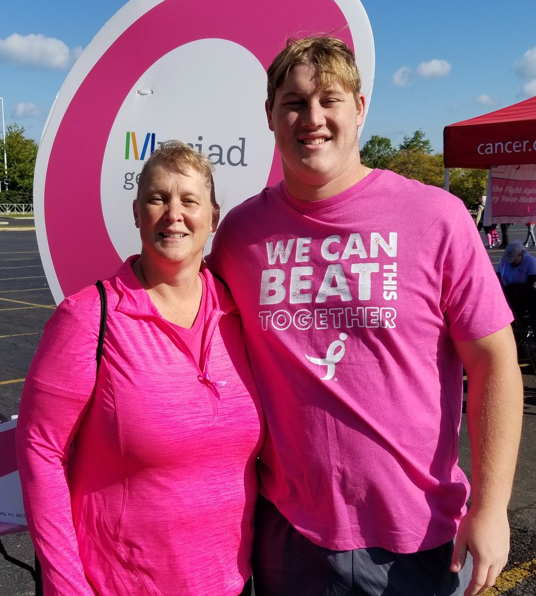 Great bye week supporting Making Strides Against Breast Cancer 5k walk with my mom and her coworker who is battling breast cancer.
