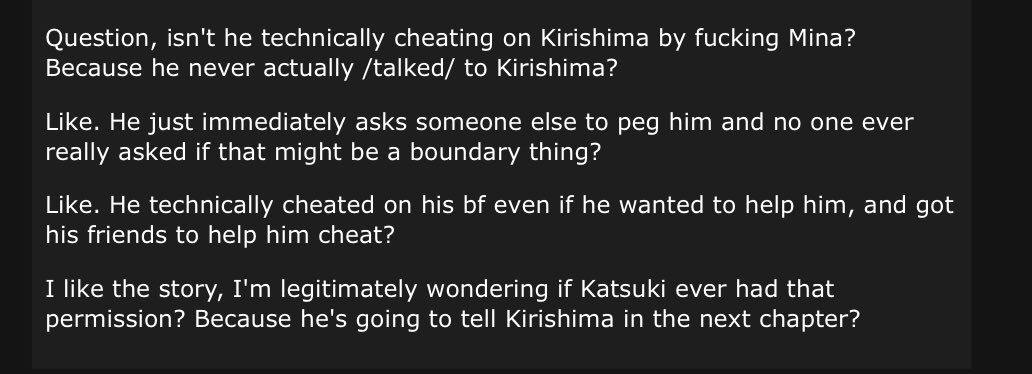 khalkacchan's tweet photo. posted a fic last night and got excited to see a comment already
the comment in question: https://t.co/x7rhwv2aX0