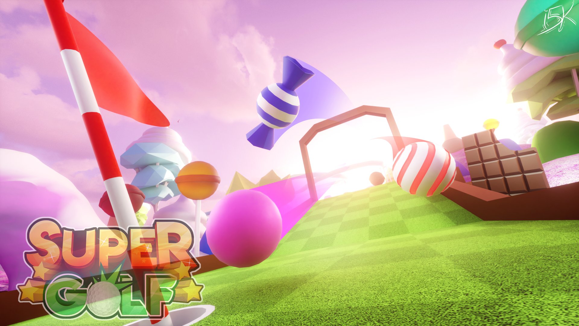 i5K on X: My second thumbnail for Super Golf featuring their Candyland  map! 🍬🍭 Would love to know what you guys think!!👀 #Roblox #RobloxDev   / X