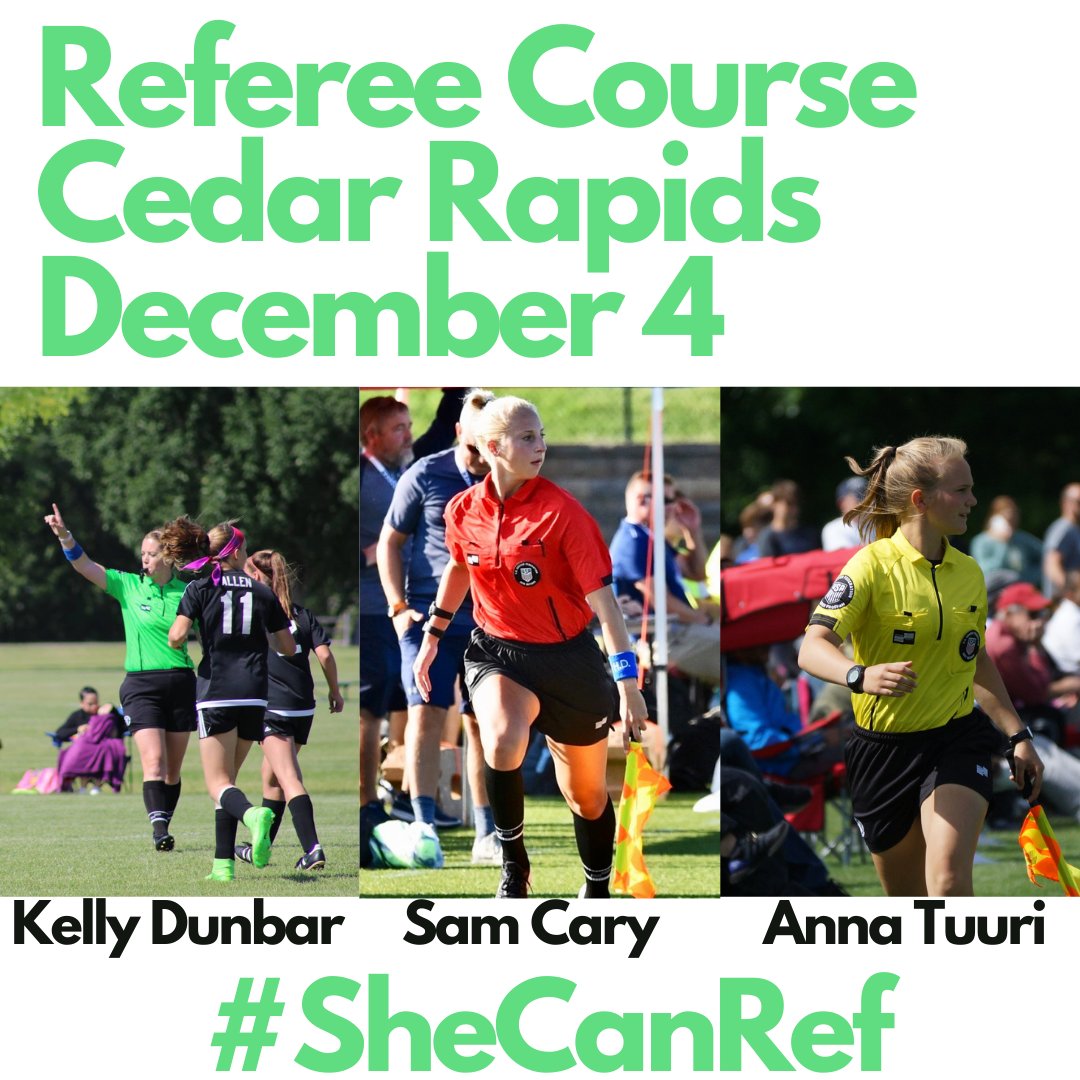 So excited to be a part of this class as a guest clinician! 

I'm so excited to do this with Kelly and @samcaryy! 
See you December 4th

#SheCanRef