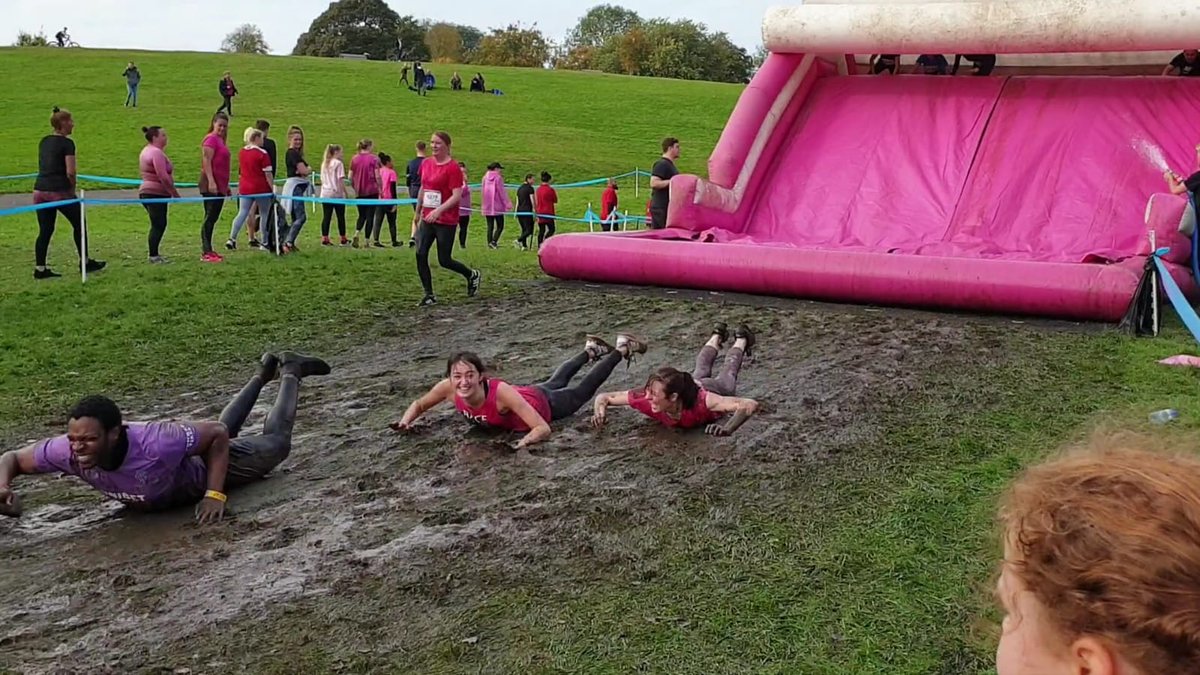 So I successfully completed my run, rather muddy at the end, overall the day raised £250k #raceforlife #prettymuddy