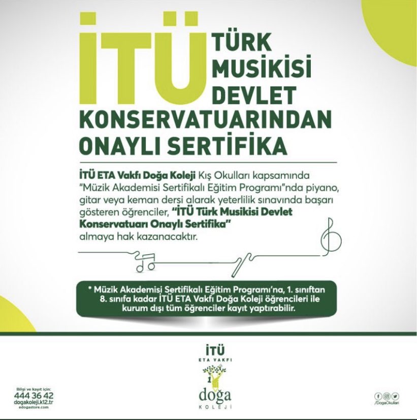 İTÜ Eta Vakfı Doğa Koleji farkı ile musiki sertifikası fırsatı kaçmaz💯🧿🏆 <a href="/DogaOkullari/">Doğa Koleji</a>