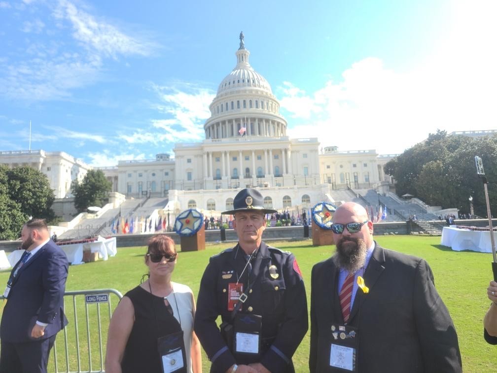 NEStatePatrol's tweet photo. Today in D.C., Trooper Jerry Smith #373, along with other officers who have given their lives in the line of duty in the last two years, were honored at the National Peace Officers' Memorial Service.
Thank you to all who continue to support for Jerry's family.
#RIP373 https://t.co/4sOz1UMSG7