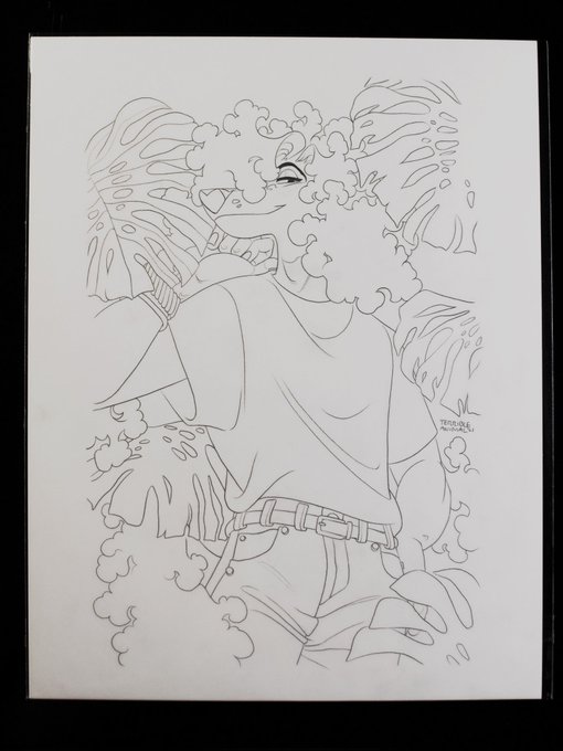all of my line art is done traditionally, and I have some of my original illustrations available in my sh•p! check out these + more, link in my pinned 