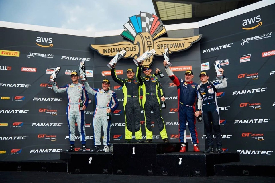 The__Advantage's tweet photo. Seven @AMR_Official Vantage GT4 crews wrap top the 2021 @GT4America #SprintX series with nine podiums between them at season finale from @IMS
https://t.co/tglKlfzl3B https://t.co/SveFcvcHRB