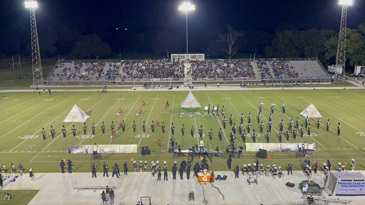 swisdfinearts's tweet photo. #WeAreSW Come out and support our marching bands today from Legacy and Southwest High Schools at UIL Region Evaluation. @SWLegacyBand1 at 5:45 and @SouthwestBand at 6:15. Both at Judson’s DW Rutledge Stadium. @swisd @swisd_swlhs @swisd_swhs @swhsPercussion @DrumlineSw https://t.co/idZxw3dx42