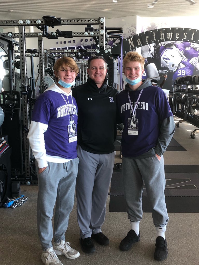 albert_kunickis's tweet photo. After a fantastic visit, I am excited to have received a PWO offer from Northwestern University!!! @coachfitz51 @jschmidt39 @JonnyKovach @BDPRecruiting @NUFBFamily @lemont_football @williehayes47 https://t.co/tN5uTl5kqR