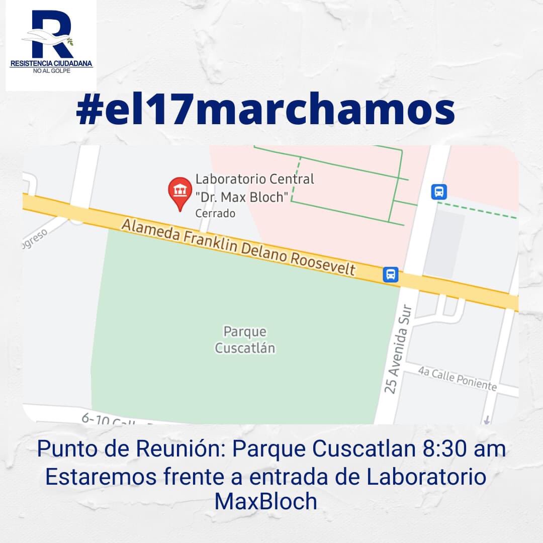 👇Busquen nuestra unidad con el logo de resistencia ciudadana 👋 
#El17Marchamos