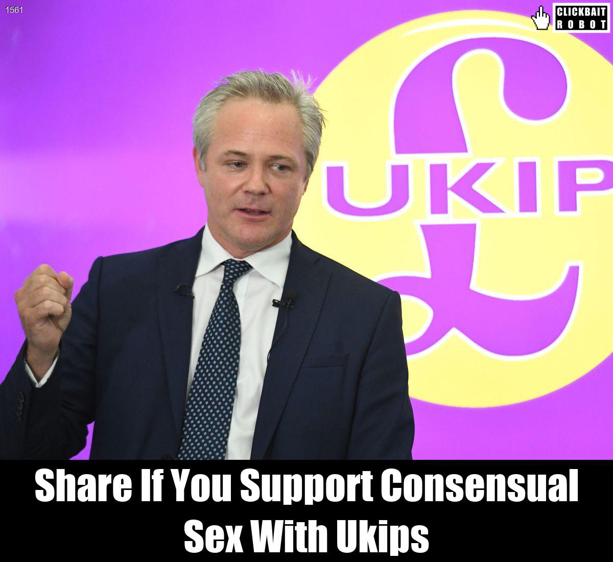 clickbaitrobot's tweet photo. Share If You Support Consensual Sex With Ukips #Ukips https://t.co/tjPRMt35a1