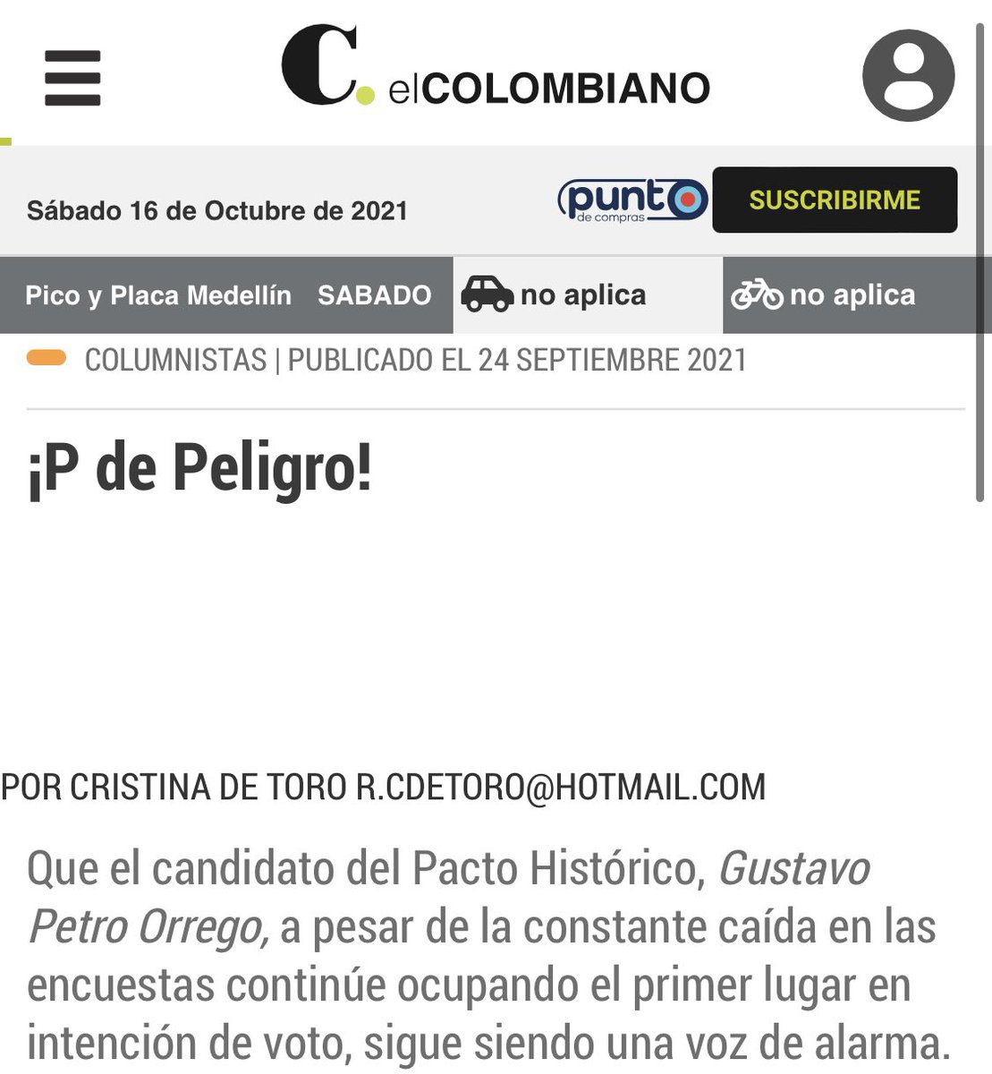 Ser el PRIMERO convierte al candidato en el blanco de ataques de todos los demás, es decir que ahora los otros mas de 10 candidatos posibles despedazarán a PETRO, esto le generará un desgaste inevitable.

De forma paralela todos los medios saldrán a sembrar mucho miedo.