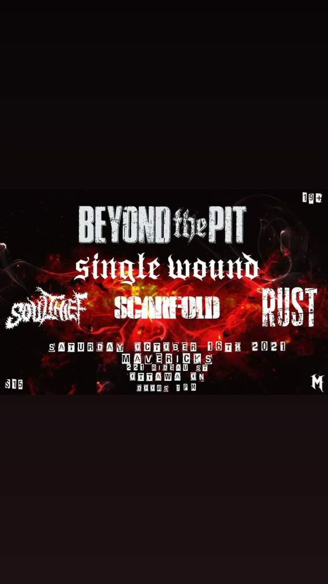 singlewound's tweet photo. Thank you again everyone who came to Brampton for a wicked time. We're in Ottawa tonight at Mavericks with @rusthxc #Soulthief #Scarfold  Doors at 7 👊 

📸: @_omarshoots https://t.co/K3wKOHuO1a
