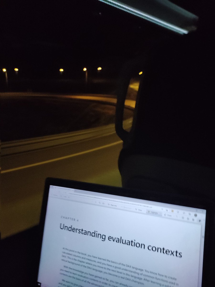 DAX is simple but not easy <a href="/bvmather/">Brian Mather</a>.  However it is a good travel partner 🇬🇧✈️🇵🇹🚌. #ActionBI #WomenTech  #PowerBI #SQLBI