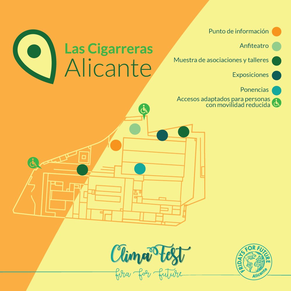 ClimaFest's tweet photo. ¿Conocíais @LasCigarrerasCC ? Es donde va a tener lugar el #ClimaFest, os dejamos un mapa para que sepáis donde se realizará cada actividad🙋🏽‍♀️

Coneixíeu @LasCigarrerasCC ? És on va a tenir lloc el #ClimaFest, us deixem un mapa per a que sapigueu on es realitzarà cada activitat🙋🏽‍♀️ https://t.co/Izq2UVPzNJ