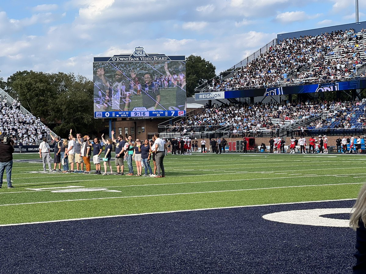 At kick-off game with <a href="/ODU/">Old Dominion University</a> Homecoming! Go Monarch’s!