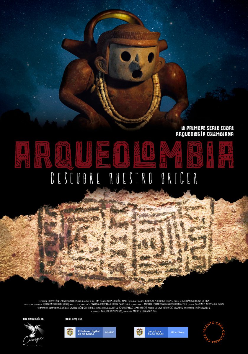 El martes a las 4.00 pm en @UExternado (Auditorio Rojo Bloque I) estaremos de preestreno de #Arqueolombia, la primera serie sobre arqueología colombiana. Evento híbrido con transmisión a través de zonadigital.uexternado.edu.co/centro-de-even… @AngelaMaria29 @Arquex @SenalColombia @El_Icanh @mincultura