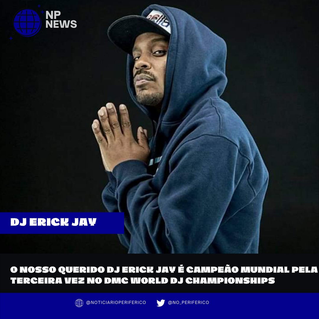 no_periferico's tweet photo. Representando o Brasil, o DJ Erick Jay pela terceira vez é campeão no DMC World, na categoria Supremacy 👐🏾🇧🇷🖤
Parabéns @DjErickJay ✊🏿
#DMC #ErickJay https://t.co/7Rco70aRFd