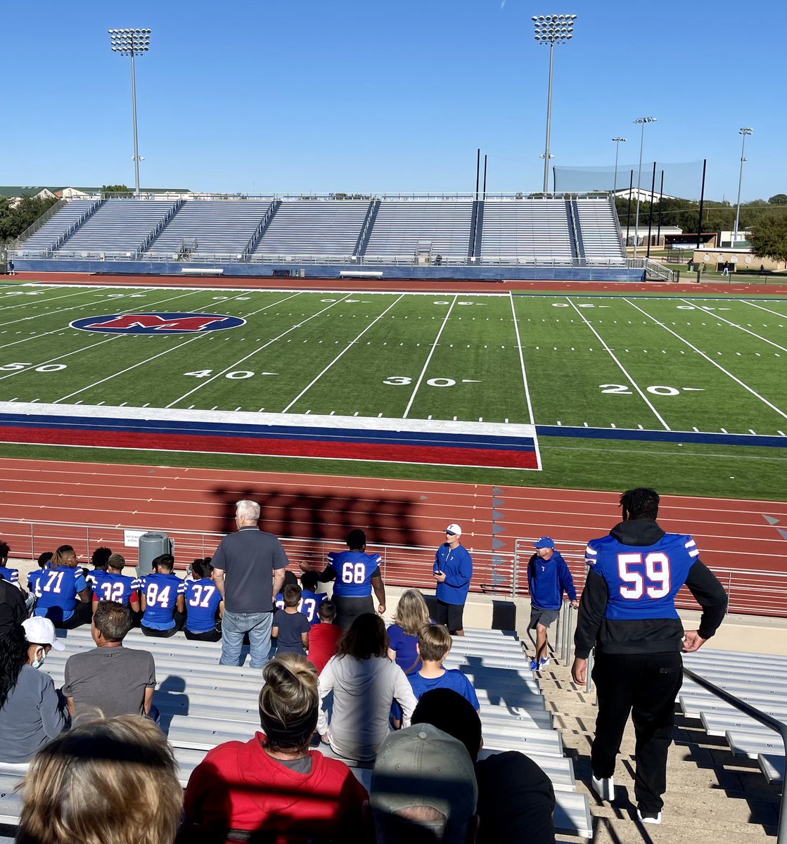 OttTempleISD's tweet photo. Football players wore their jerseys today and showed up to the HS Band Marching Competition to support the band that supports them during their games. This is the culture we have in Temple, Texas.#TempleISDProud https://t.co/n968rhWysV