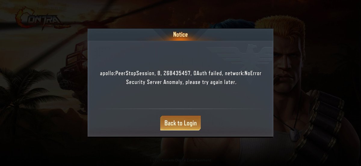 odd_dimensions's tweet image. @ContraReturns_ I&apos;m getting this error when I try to login, are the servers down? #ContraReturns #ServerStatus

Did I get banned for kicking too much ass in ranked pvp? 🤔