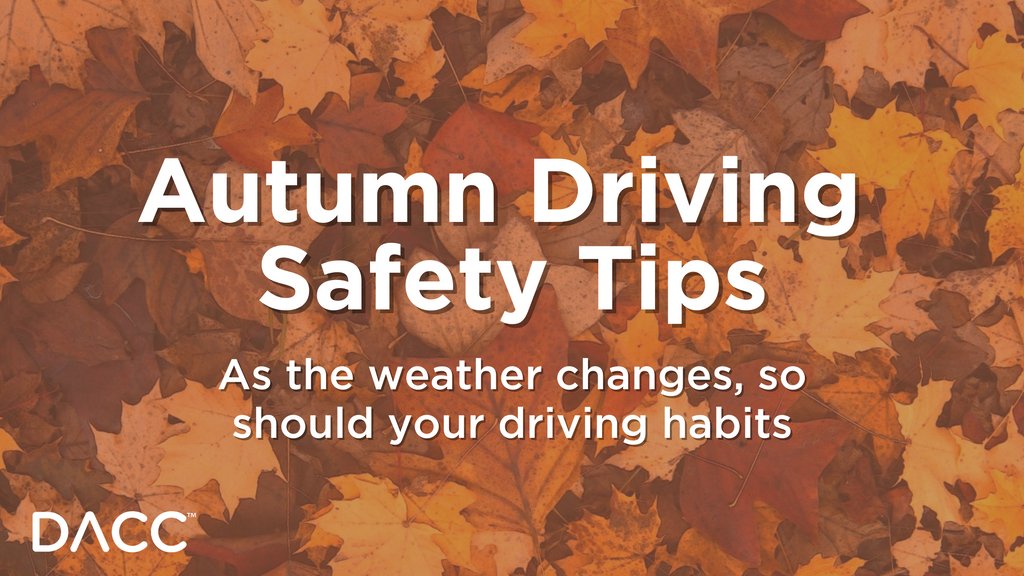 DACC's SRO, Deputy Elverson, would like both new &amp; seasoned drivers to exercise caution as the weather changes and roads become slippery. Take a moment to review his Autumn Driving Safety Tips here. core-docs.s3.amazonaws.com/documents/asse…