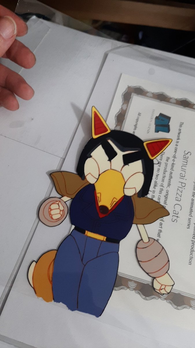 drabswatch's tweet image. Aaaand a Kitsunezuka "Big Cheese" cel to boot.
#samuraiPizzaCats  #animationLegends