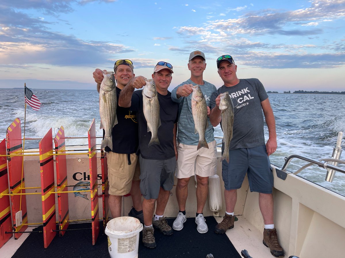 These fella's came all the way from Chicago to spend a guys weekend with us! Capt. Paul braved this crazy crew! Thank you Jeff, Ted, Dennis, and Chad for choosing us!
