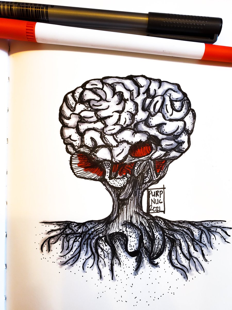 PurpleNugKomiks's tweet photo. PurpNugtober 2021
Day 16: Brain ๐ง
#webcomics #artistontwitch #artist #art #inkprompts #ink2021 #purpnugtober2021 #purplenuggetkomiks #handrawn #blackandred #brain #braintree #brainroot #art2021 #illustration #traditionaldrawing #markers https://t.co/G4kHkaykYV