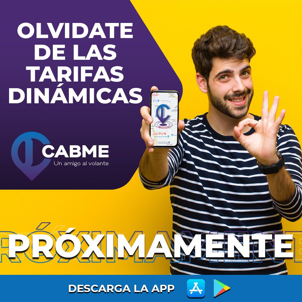 cabmeappmx's tweet photo. #Proximamente @cabmeappmx 
#UnAmigoAlVolante
Sin tarifas dinámicas 
#Mexicali #Hermosillo #CdObregon #Guaymas #Navojoa #LosMochis #Cuernavaca #CDMX https://t.co/XklGmyj8AB