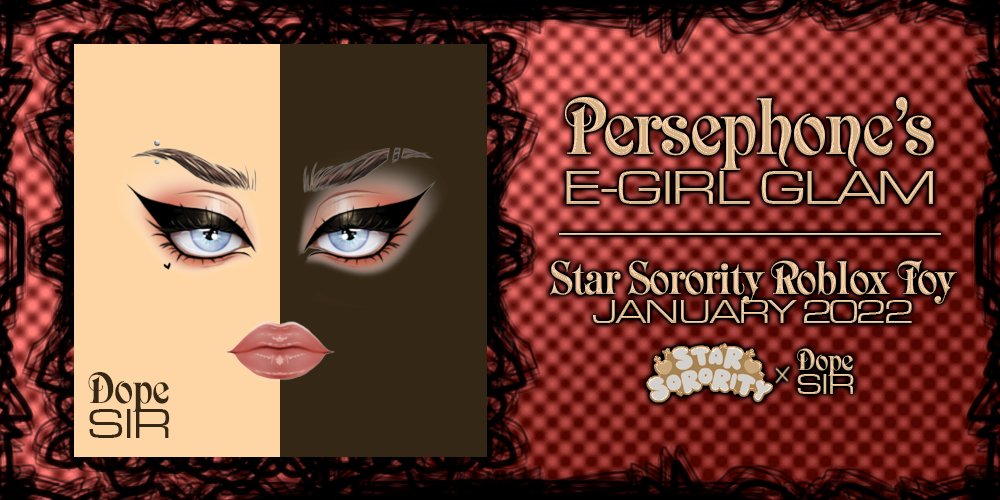 Roblox Persephone's E-Girl Glam CODE ONLY Via Algeria