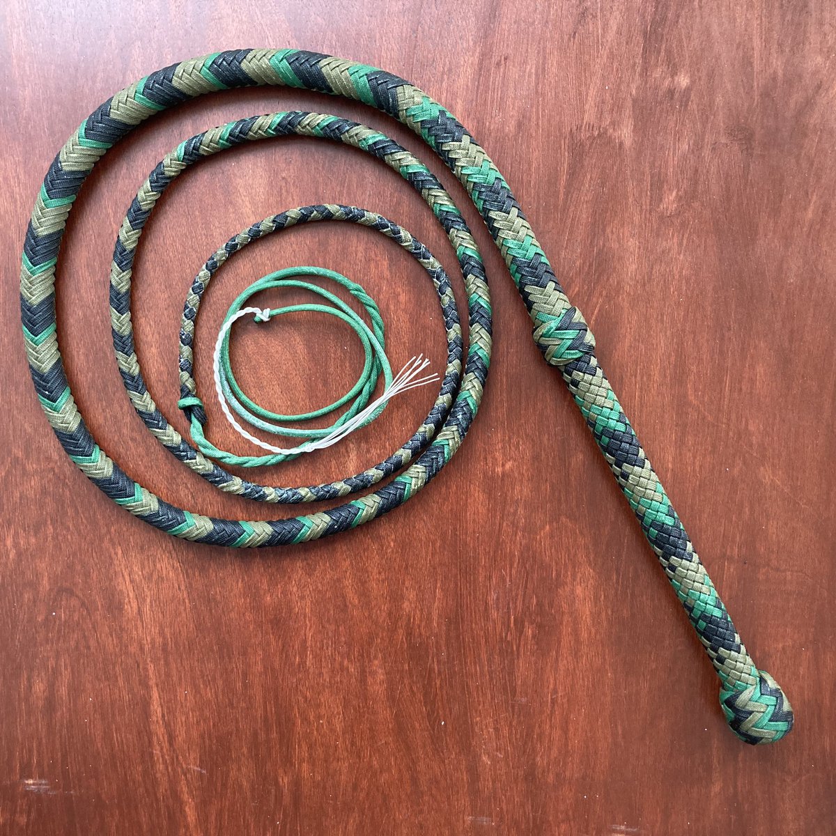 swordguybuilds's tweet photo. A 6 foot Signature Nylon Bull Whip in forest mosaic colors, on the In-Stock page at https://t.co/pocLJ07J3T
.
.
#whip #whips #nylonwhip #paracordwhip #targetwhip #targetbullwhip #torrancefisher #swordguybuilds #sgb https://t.co/UOlfJbtLVl