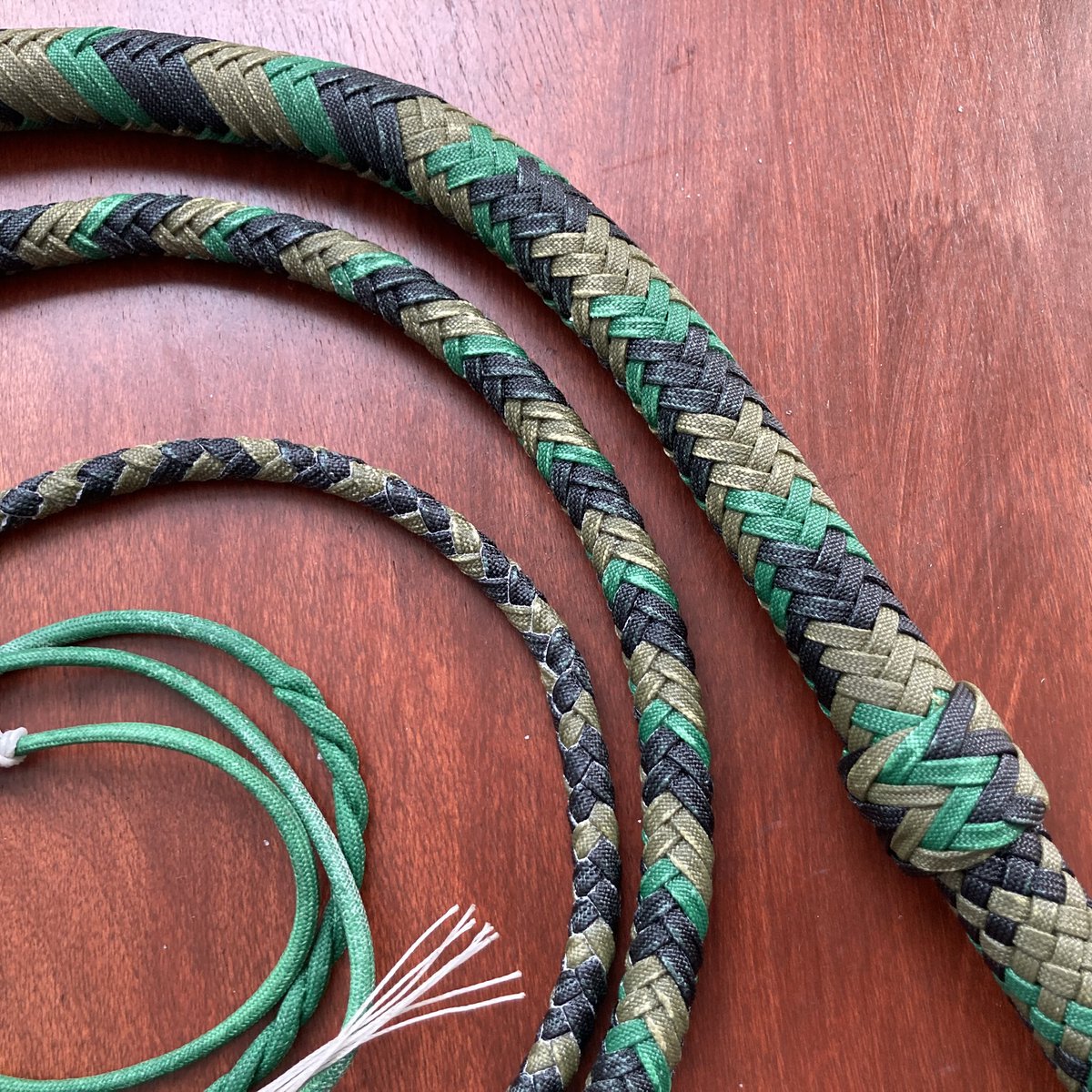 A 6 foot Signature Nylon Bull Whip in forest mosaic colors, on the In-Stock page at SwordguyBuilds.com
.
.
#whip #whips #nylonwhip #paracordwhip #targetwhip #targetbullwhip #torrancefisher #swordguybuilds #sgb