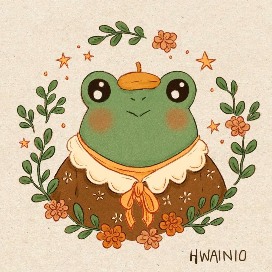 I'm so excited to be part of frogcon! I made this little profile illustration for the artist alley!