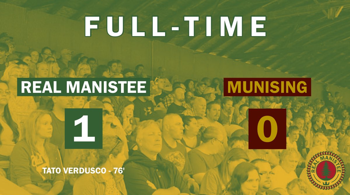 RealManistee's tweet image. Rudi Verdusco gets his second goal of the campaign and it’s enough to secure a W for the Lumber Kings. First win of the season! 💚