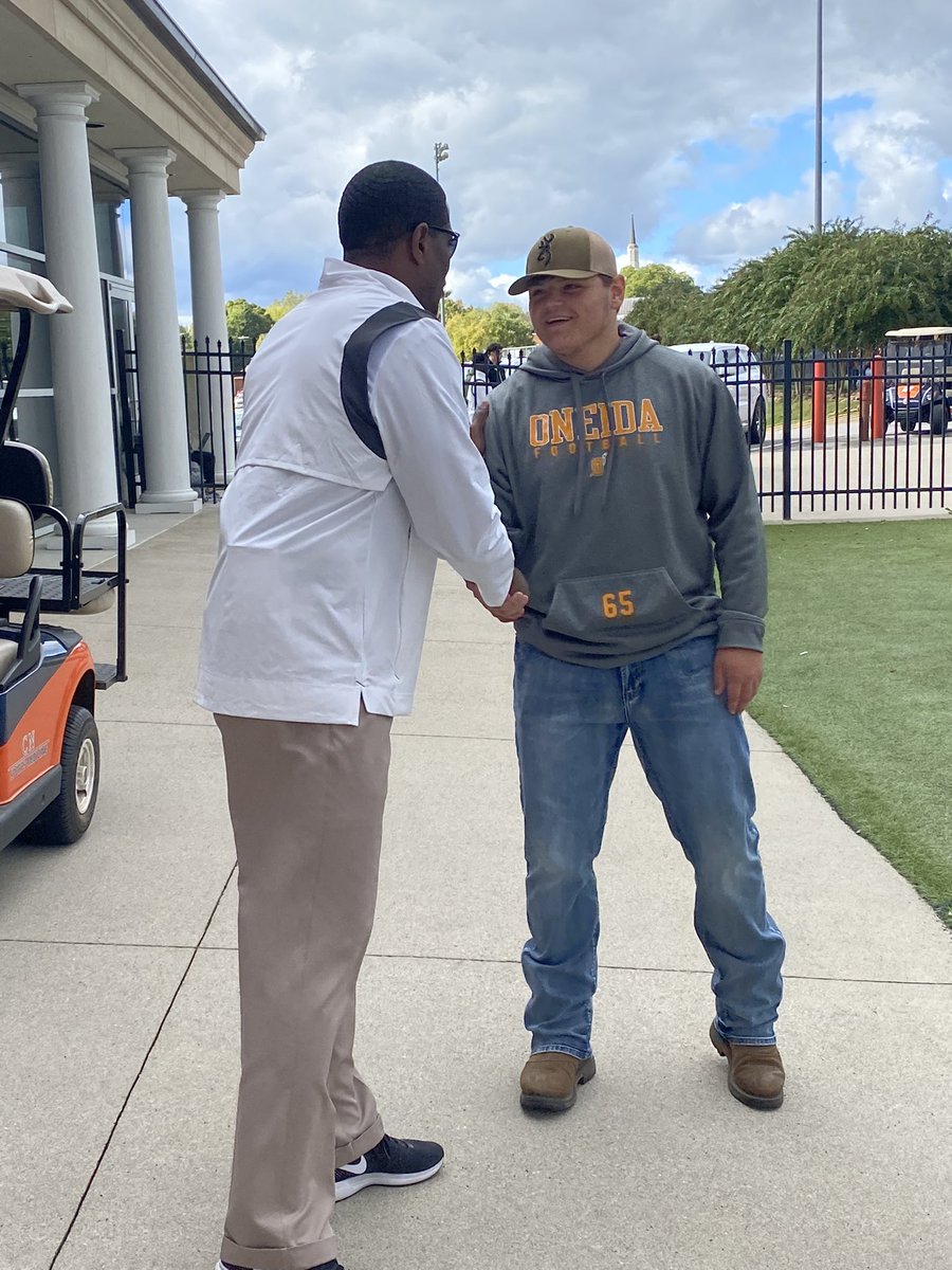 Thank you Carson-Newman University for the game day visit! Special place! Enjoyed talking to the coaching staff and recent Carson-Newman Hall of Fame Inductee! Feel honored and enjoyed the day! <a href="/StoryBret/">Bret Story</a> <a href="/Jay_Guillermo57/">Coach Jay Guillermo</a> <a href="/ThisIsBrock4444/">Coach Brock Pursley</a> <a href="/Mike_Clowney/">Mike Clowney</a> <a href="/cnfootball/">Carson-Newman Football</a> <a href="/CoachAGoss/">Antonio Goss</a>
