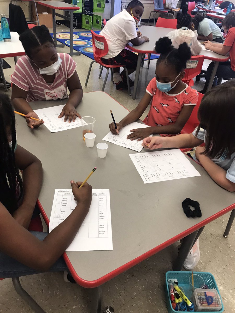 DanielleCarl5's tweet photo. Hypothesizing, observing properties, and determining what kind of change is happening between different solids and liquids! @UNCGMSPS https://t.co/rfP7nJdL3m