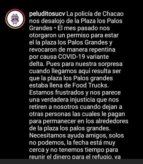 Andre_ina5's tweet photo. La @policiachacao desalojo a @peluditosucv para que no siguieran vendiendo galletas Pero a los camiones de comida @duquegustavoS si lo dejaron? Teniendo un permiso la fundación aprobado el mes pasado para realizar la actividad. Para colaborar WhatsApp 0424.214.29.08 @fmonroy https://t.co/nZ9WPIiur4