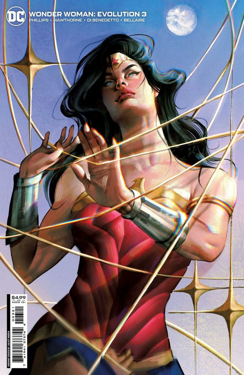 nkjuls's tweet photo. i illustrated the cover for Wonder Woman: Evolution #3. ⭐️ https://t.co/DP5usCqRI5