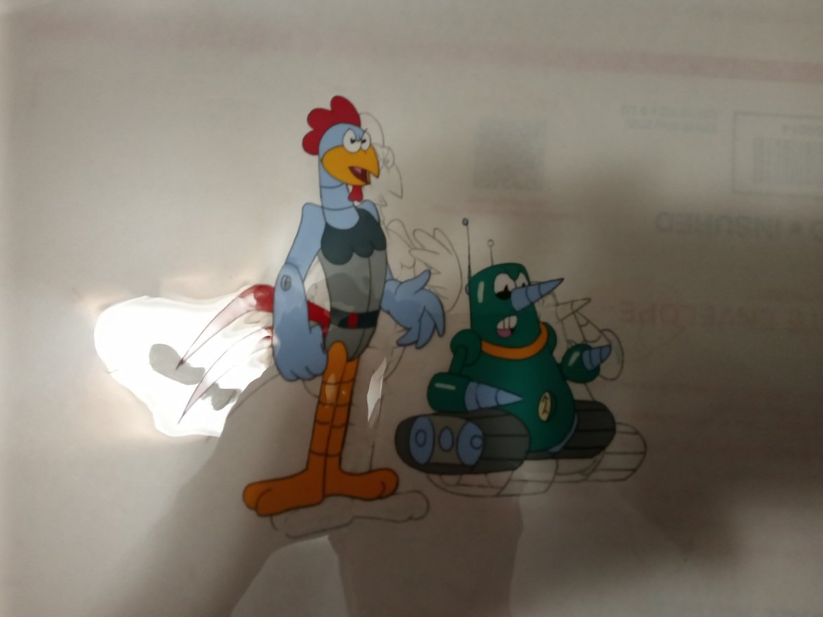 TSMUFan's tweet photo. Hey guys, I recently received yet ANOTHER animation cel from Adventures of Sonic the Hedgehog! This one is of the characters Scratch and Grounder, and the episode the cel is from is called "Momma Robotnik's Birthday". #SonicTheHedgehog https://t.co/GoglWYAOXC