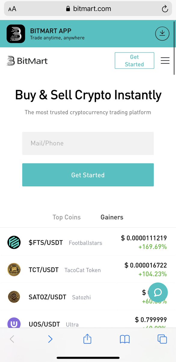 footballstars88's tweet photo. $fts gainer n.1 on bitmart + 169% . Big bull run. #trendingcoin #boomingcoin #BSCGems https://t.co/JcLLJ0ighk