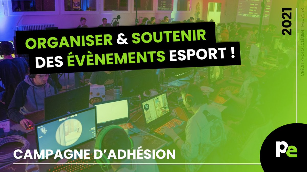 🟢 #ADHESION | Organiser &amp; soutenir des évènements #esport !

Notre ambition : organiser des évènements pour l'écosystème amateur francilien et soutenir les évènements déjà existants sur le territoire. 

Je deviens adhérent (à partir de 10€) : bit.ly/PE_adhesion2021