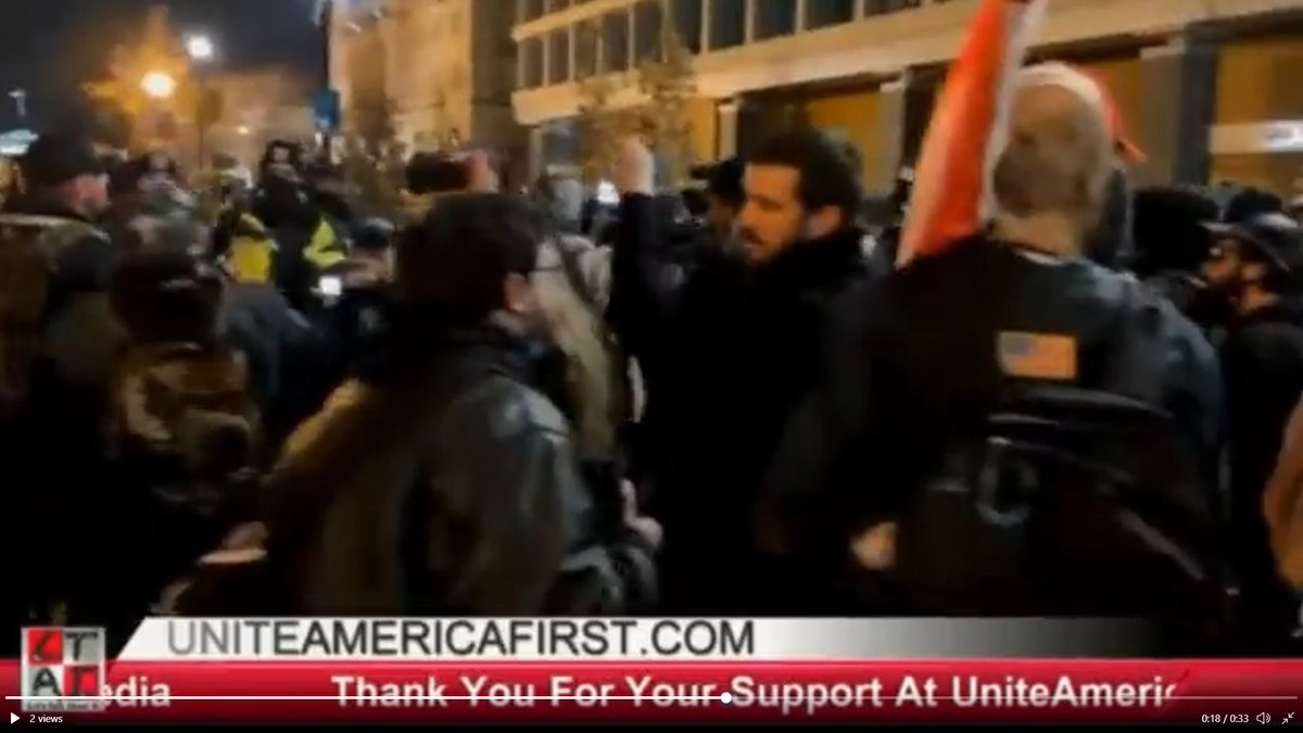 DianthaSol's tweet photo. @Autre_Vierge GREAT find! #LongHairLeader strategizing how to storm police lines the night before! The Jan 5 clashes are still very under-reported. Also spot #CapitolAF, #BrimmedHelmet, #TanGaiter3P, I think the taller guy here w/short dark hair has an #Iam tag? #DCBrigade https://t.co/D7XSyG8fgf