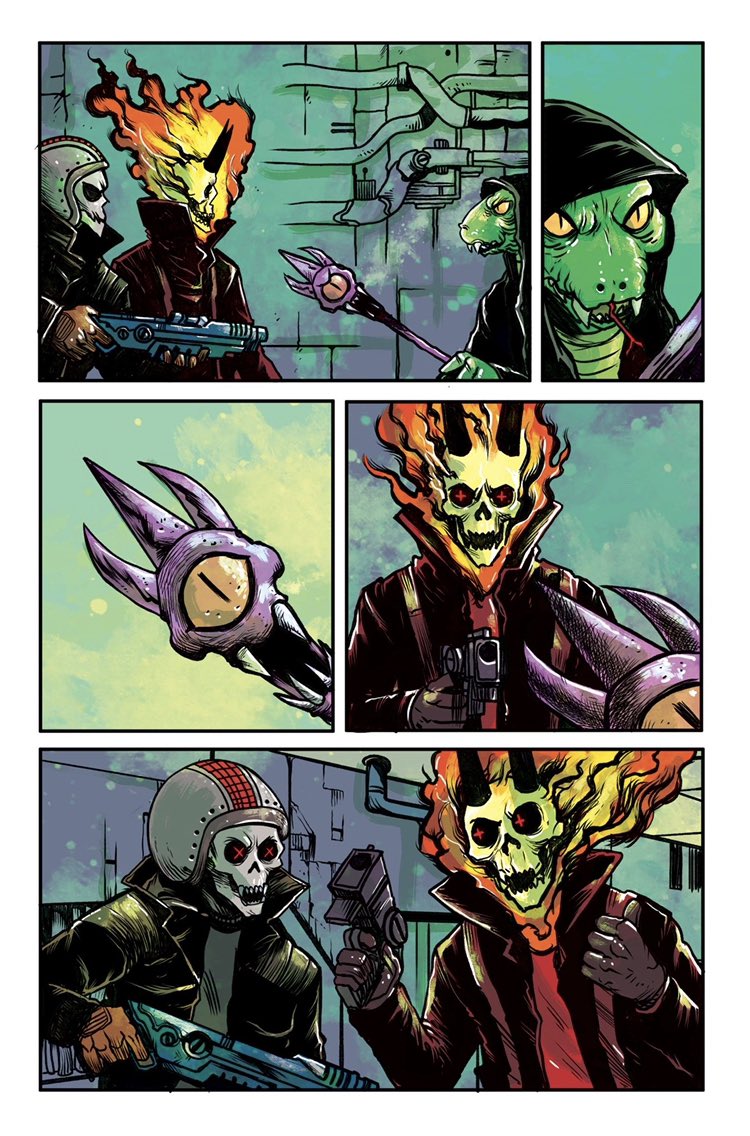 SkullxNFT's tweet photo. New @SkullxNFT and @HailDraconis comic sneak peek ! 💀❤️‍🔥🦎 https://t.co/kHcHP3tpU6