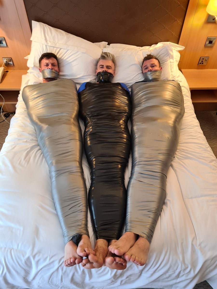 Getting the chance to mummify these beautiful and sweet boys was such a joy!!😍😍  @ropes_whatknots @reconrubberstruggler <a href="/Gazgagged/">Gaz Gagged</a>