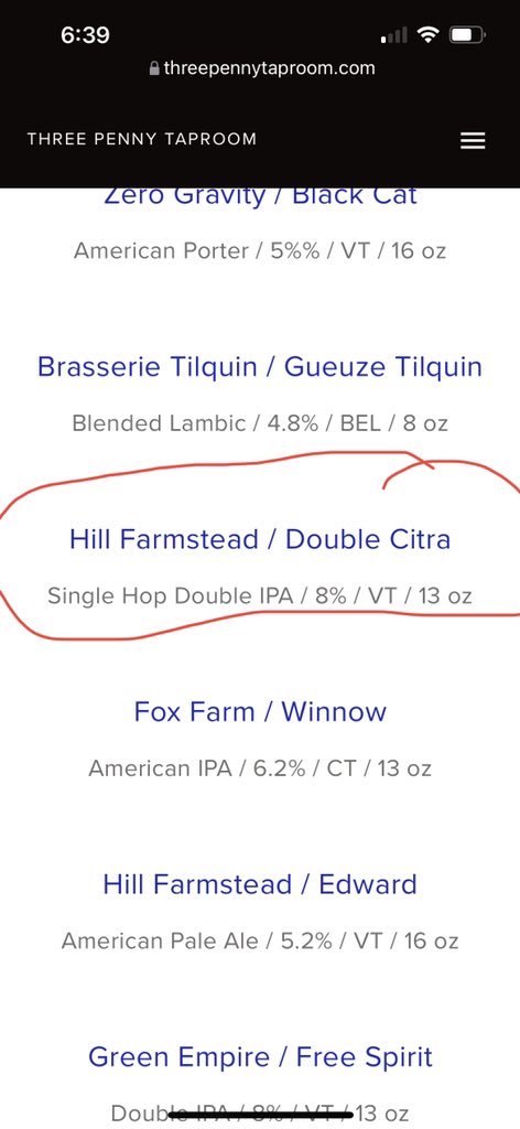 CiannaDona's tweet photo. How many of you pick a restaurant for dinner because of the tap list and not necessarily the food? #DoubleCitra here we come! @threepennytap @HillFarmstead #vtbeer https://t.co/DSJ5AbJ3Qc