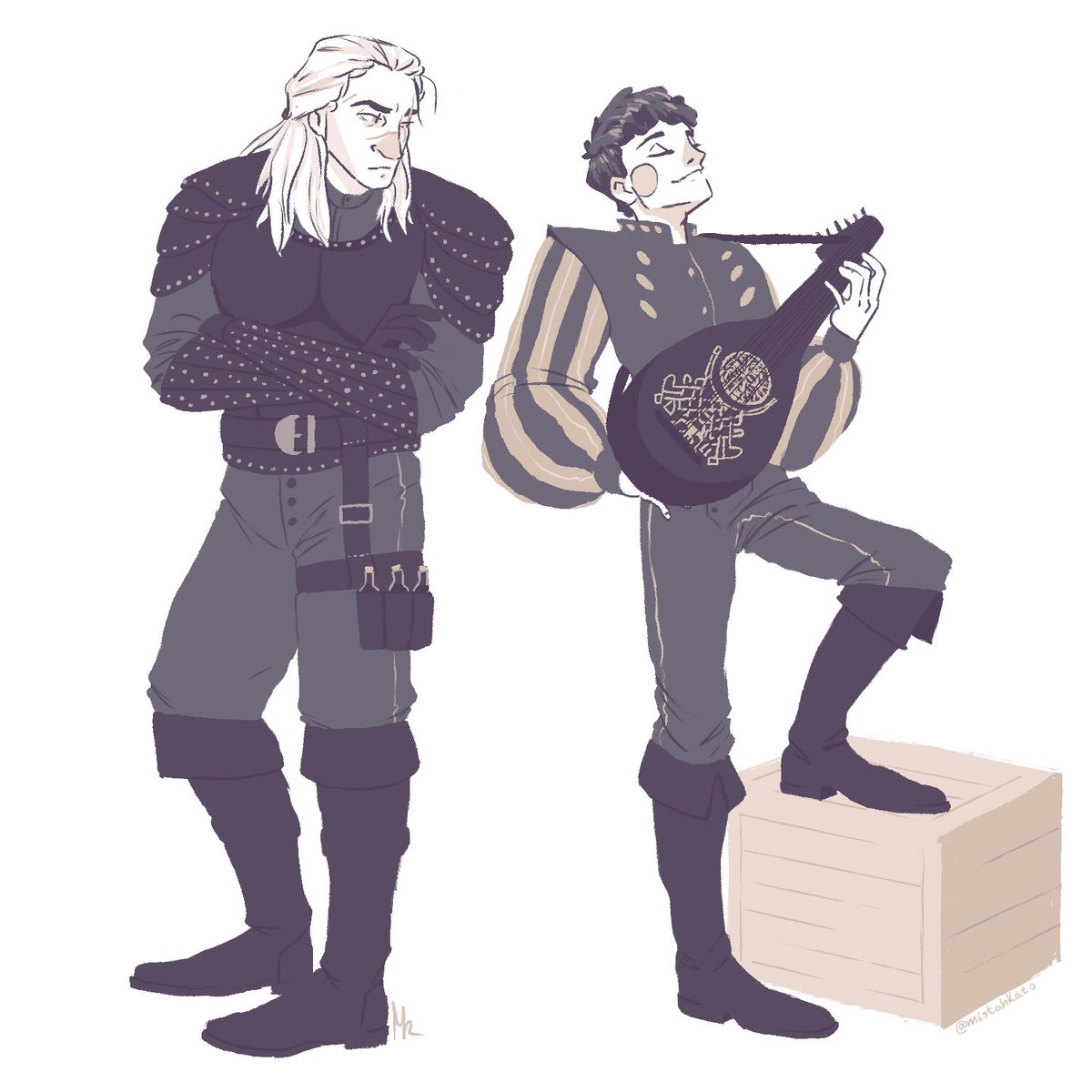 misterkarchie's tweet image. A Witcher and his Bard 🐺🎶
